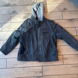 Levi’s Hooded Military Field Jacket XXL Utility Multi Pocket Coat